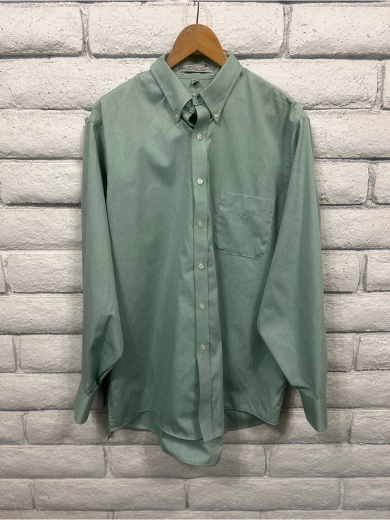 Geoffrey Beene Other - Geoffrey Beene Sage Green Pinpoint Oxford Button Down Shirt 16.5 34/35